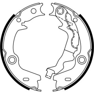 0 986 487 761 Bremsbackensatz, Feststellbremse