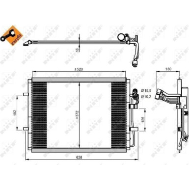 350207 Kondensator, Klimaanlage EASY FIT