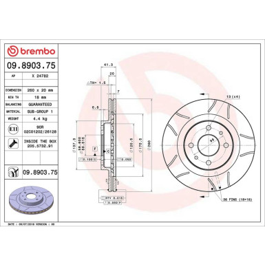 Brembo | Bremsscheibe | 09.8903.75