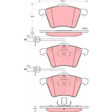 GDB1459 Bremsbelagsatz, Scheibenbremse