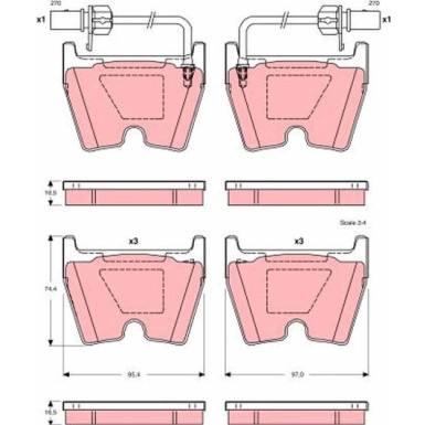 GDB1507 Bremsbelagsatz, Scheibenbremse