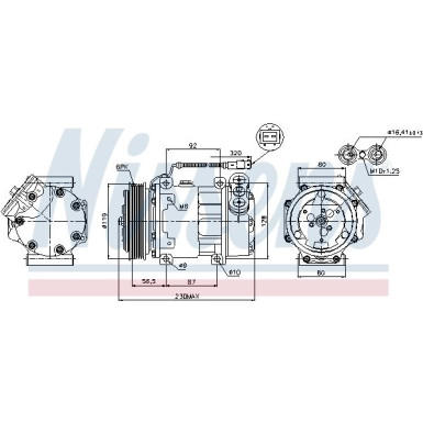 Nissens | Kompressor, Klimaanlage | 89047