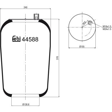 FEBI BILSTEIN 44588 Federbalg, Luftfederung