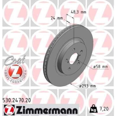 Zimmermann | Bremsscheibe | 530.2470.20