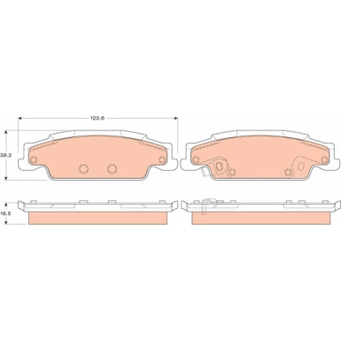 GDB4453 Bremsbelagsatz, Scheibenbremse
