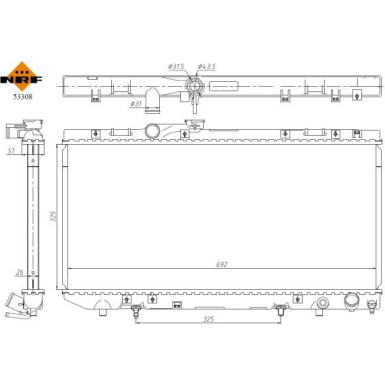 NRF | Kühler, Motorkühlung | 53308