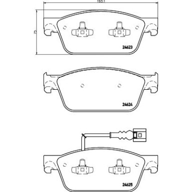 Hella | Bremsbelagsatz, Scheibenbremse | 8DB 355 014-981