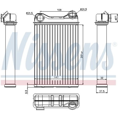 71445 Wärmetauscher, Innenraumheizung