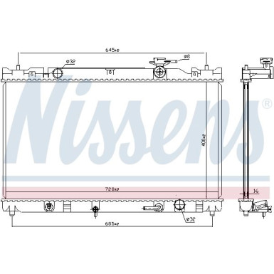 Nissens | Kühler, Motorkühlung | 646351