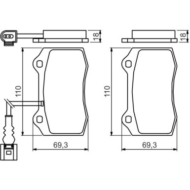 0 986 494 367 Bremsbelagsatz, Scheibenbremse