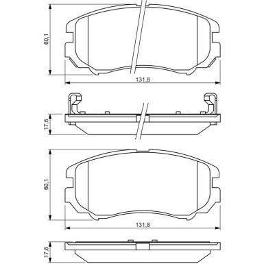 BOSCH Bremsbelagsatz, Scheibenbremse 0 986 424 815
