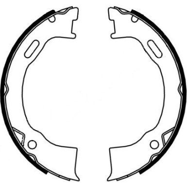 Hella | Bremsbackensatz, Feststellbremse | 8DA 355 050-161