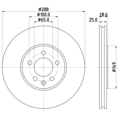 Hella | Bremsscheibe | 8DD 355 104-331