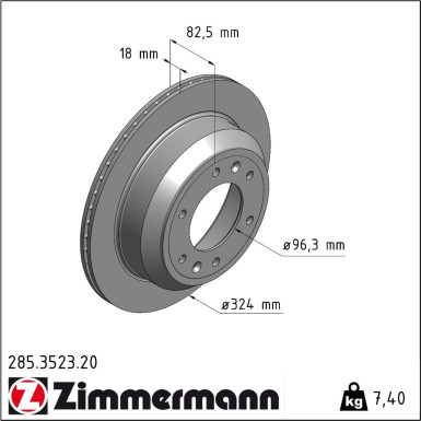 Zimmermann | Bremsscheibe | 285.3523.20