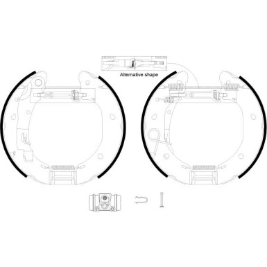 Hella | Bremsbackensatz | 8DB 355 005-091