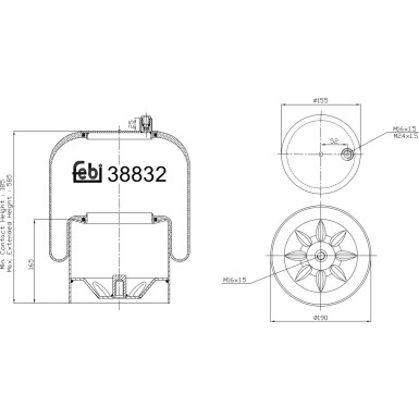 FEBI BILSTEIN 38832 Federbalg, Luftfederung