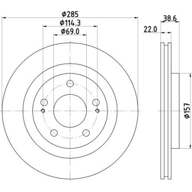 Hella | Bremsscheibe | 8DD 355 112-931
