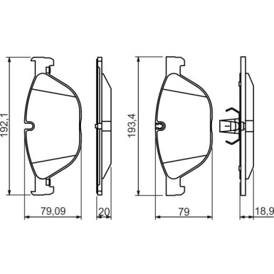 0 986 494 429 Bremsbelagsatz, Scheibenbremse