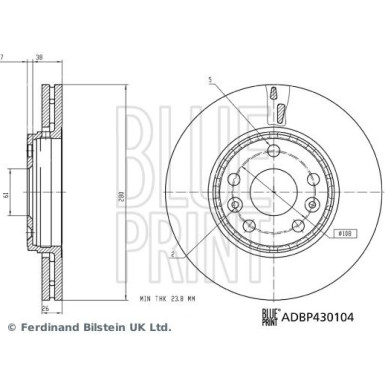 Blue Print Bremsscheibe ADBP430104