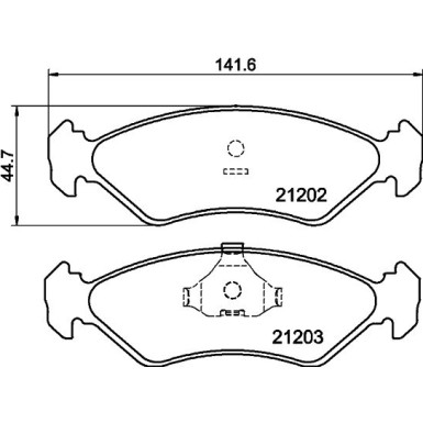 Hella | Bremsbelagsatz, Scheibenbremse | 8DB 355 007-391