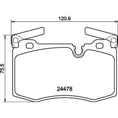 Hella | Bremsbelagsatz, Scheibenbremse | 8DB 355 014-111