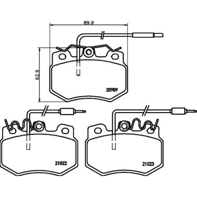 Hella | Bremsbelagsatz, Scheibenbremse | 8DB 355 015-511