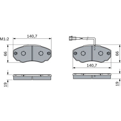 0 986 494 048 Bremsbelagsatz, Scheibenbremse