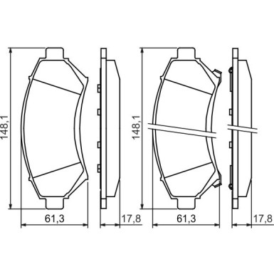 0 986 424 466 Bremsbelagsatz, Scheibenbremse 0 986 424 466 Bremsbelagsatz, Scheibenbremse
