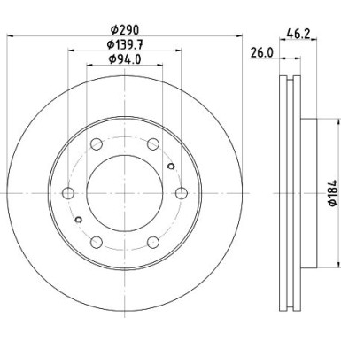 Hella | Bremsscheibe | 8DD 355 118-631