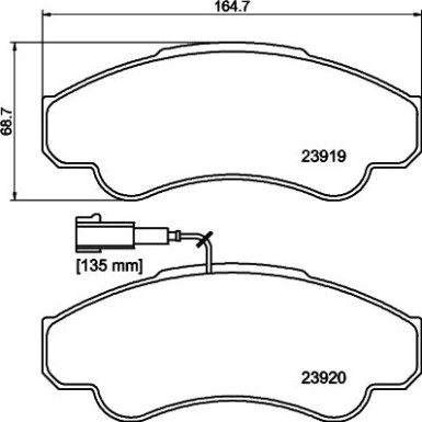 Hella | Bremsbelagsatz, Scheibenbremse | 8DB 355 010-401