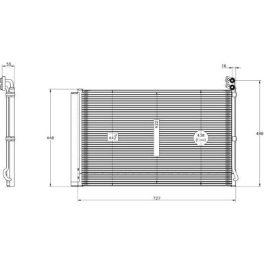 NRF | Kondensator, Klimaanlage | 350608