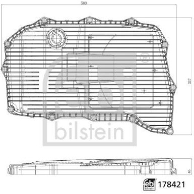 178421 Hydraulikfilter, Automatikgetriebe febi Plus