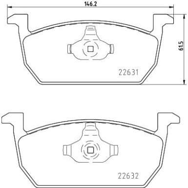 Hella Pagid | Bremsbelagsatz, Scheibenbremse | 8DB 355 032-951