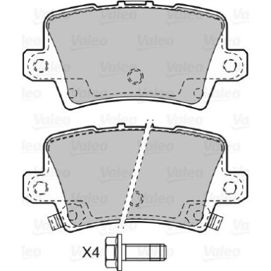 598849 Bremsbelagsatz, Scheibenbremse