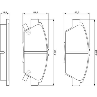0 986 424 289 Bremsbelagsatz, Scheibenbremse