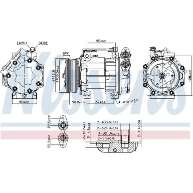 Nissens | Kompressor, Klimaanlage | 890584