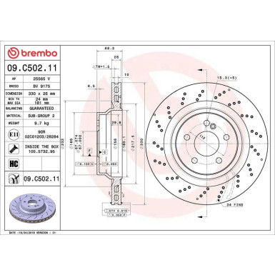 Brembo | Bremsscheibe | 09.C502.11