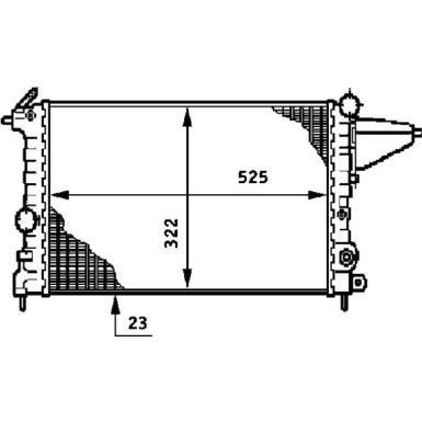 Mahle | Kühler, Motorkühlung | CR 600 000S