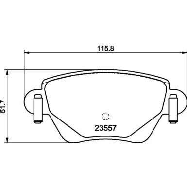 Hella | Bremsbelagsatz, Scheibenbremse | 8DB 355 012-211