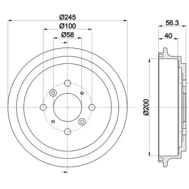 8DT 355 300-571 Bremstrommel