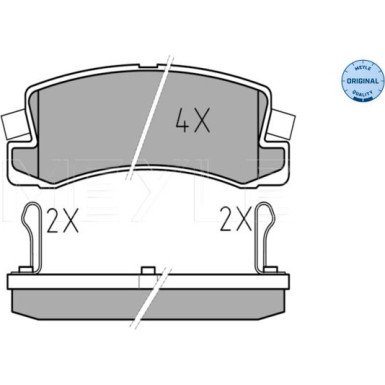 Meyle Bremsbelagsatz, Scheibenbremse MEYLE-ORIGINAL: True to OE 025 200 7615/W Meyle Bremsbelagsatz, Scheibenbremse MEYLE-ORIGINAL: True to OE 025 200 7615/W
