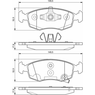 BOSCH Bremsbelagsatz, Scheibenbremse 0 986 494 537