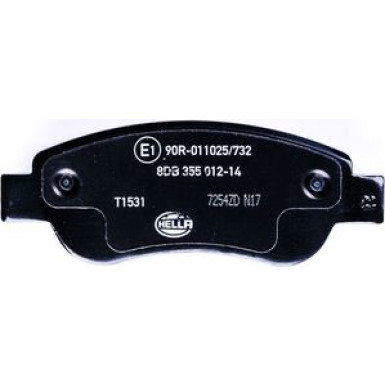 Hella | Bremsbelagsatz, Scheibenbremse | 8DB 355 012-141