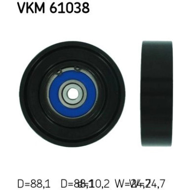 VKM 61038 Umlenk-/Führungsrolle, Keilrippenriemen