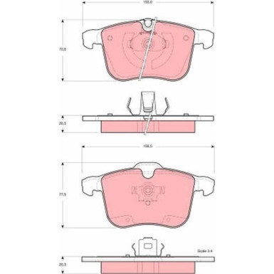 GDB1567 Bremsbelagsatz, Scheibenbremse