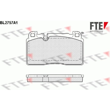 FTE | Bremsbelagsatz, Scheibenbremse | 9010965