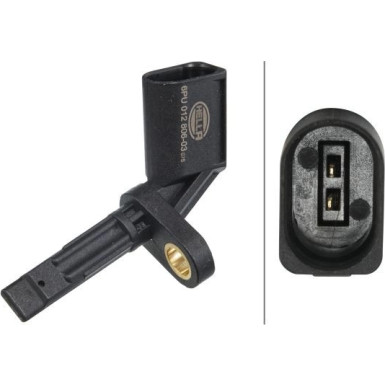 2 x HELLA Sensor, Raddrehzahl | 6PU 012 806-031