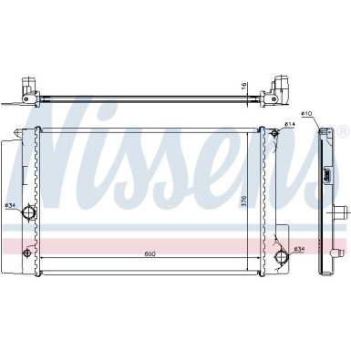 Nissens | Kühler, Motorkühlung | 64692