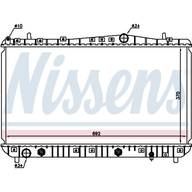 Nissens | Kühler, Motorkühlung | 61634