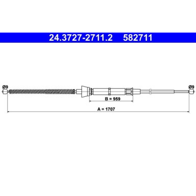 24.3727-2711.2 Seilzug, Feststellbremse 24.3727-2711.2 Seilzug, Feststellbremse
